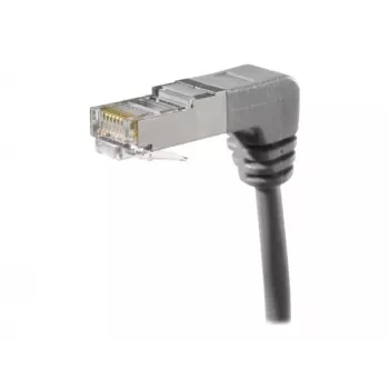 EXERTIS CONNECT S/FTP Cat.6A Cable de conexión en ángulo, gris, 3,0 m, ambos conectores hacia abajo 854290