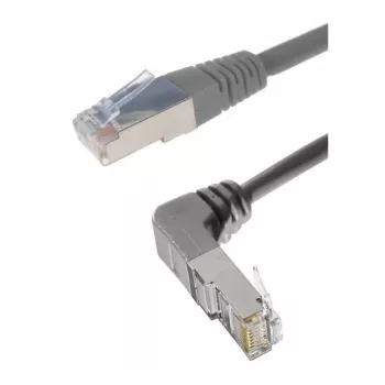 Exertis Connect Cat. 6A S/FTP (PiMF) Cable de conexión, en ángulo a recto, gris, 0,7 m 854302