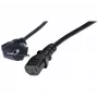 Exertis Connect Cable de alimentación en ángulo Schuko a IEC C13, 1 m, negro 808008