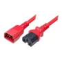 Exertis Connect Cable de alimentación IEC C14 a C15, rojo, 1,8 m 808364