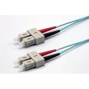 Ekivalan Cable de red de fibra óptica OM3 dúplex SC/SC, 50/125 µm, aqua, 2,0 m COZOM3DCDC2SA0020A