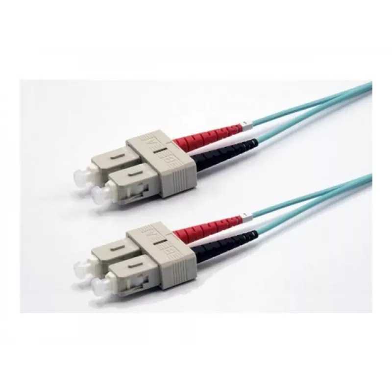 Ekivalan Cable de red de fibra óptica OM3 dúplex SC/SC, 50/125 µm, aqua, 2,0 m COZOM3DCDC2SA0020A