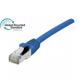 EXERTIS CONNECT Cable de red Cat. 6A S/FTP, TPE, libre de halógenos, certificado GRS, snagless, azul, 2,0 m 854514