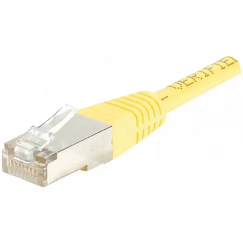 Exertis Connect 853353 Cable patch Cat.6 F/UTP, 50 m, amarillo, protección de curvatura delgada