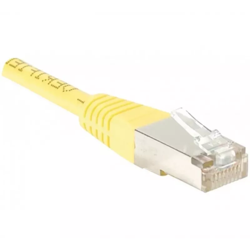 Exertis Connect 853353 Cable patch Cat.6 F/UTP, 50 m, amarillo, protección de curvatura delgada