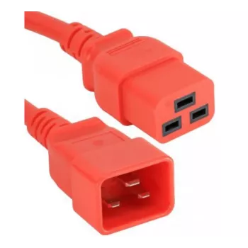 Exertis Connect cable alargador de corriente IEC C20 a C19 rojo de 2 m 16A 250V 640056