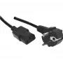 Exertis Connect cable de alimentación schuko a C13 en ángulo de 3 m, libre de halógenos, negro 807951