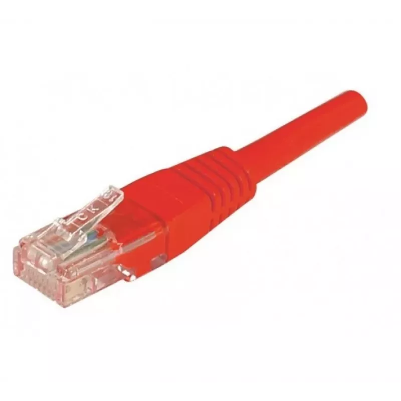 EXERTIS CONNECT cable de parcheo Cat.5e U/UTP, rojo, 5,0 m, Slim Snagless Boot 853946