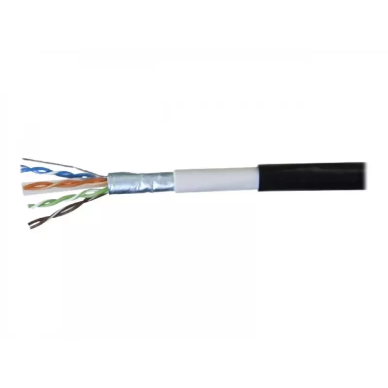 EXERTIS CONNECT cable de parcheo para exterior F/UTP CAT.6 impermeable negro 10 m 845044