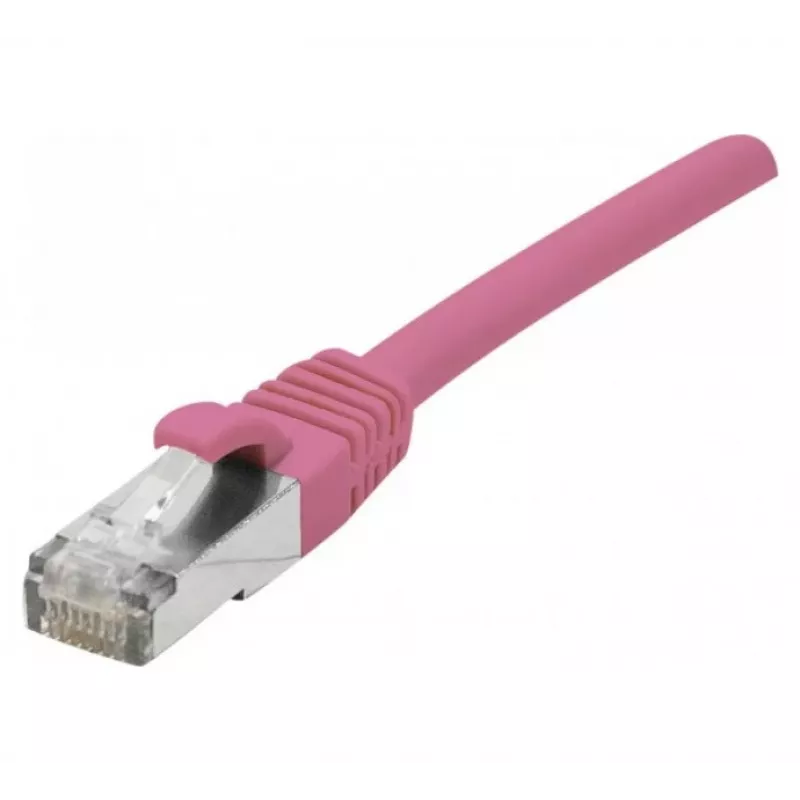 EXERTIS CONNECT Cable de red Cat 6A S/FTP, rosa, 1,5 m, Slim Snagless 854377