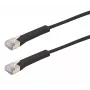 Exertis Connect Cable de red RJ45, Cat. 6A, F/FTP, en ángulo, libre de halógenos, negro, 0,5 m (854012)