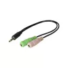 Exertis Connect Adaptador para auriculares CTIA - 3,5mm TRRS a doble TRS (divisor de auriculares/micrófono) 721135