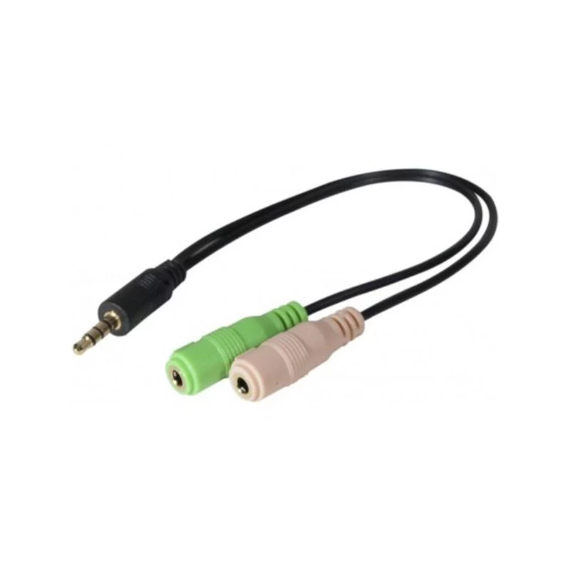 Exertis Connect Adaptador para auriculares CTIA - 3,5mm TRRS a doble TRS (divisor de auriculares/micrófono) 721135