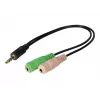 Exertis Connect Adaptador para auriculares CTIA - 3,5mm TRRS a doble TRS (divisor de auriculares/micrófono) 721135