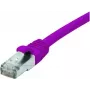 EXERTIS CONNECT Cable de red Cat. 6 F/UTP cobre PoE libre de halógenos violeta 0,3m con Snagless Boot 854409