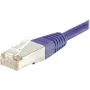 EXERTIS CONNECT Cable de red Cat.6 S/FTP, PiMF, violeta, 0,7 m, Slim Snagless Boot 854453