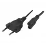 Exertis Connect Cable de corriente, conector macho euro a conector hembra Euro-8, negro, 1,0 m (808308)