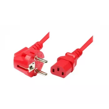 Exertis Connect Cable de corriente Schuko en ángulo a IEC C13, rojo, 5 m 808029