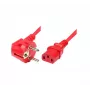Exertis Connect Cable de corriente Schuko en ángulo a IEC C13, rojo, 5 m 808029