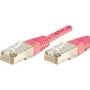 Exertis Connect 854476 Cable de red Cat6 S/FTP, 0,15 m, rosa