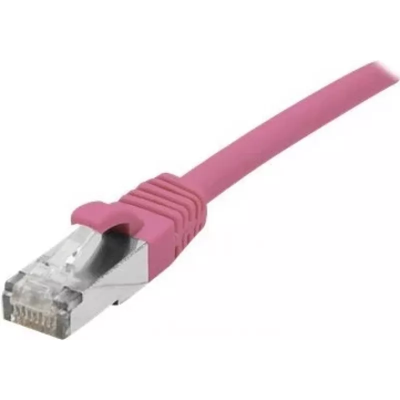 EXERTIS CONNECT Cable de red Cat 6A S/FTP, rosa, 5 m, Slim Snagless 854380