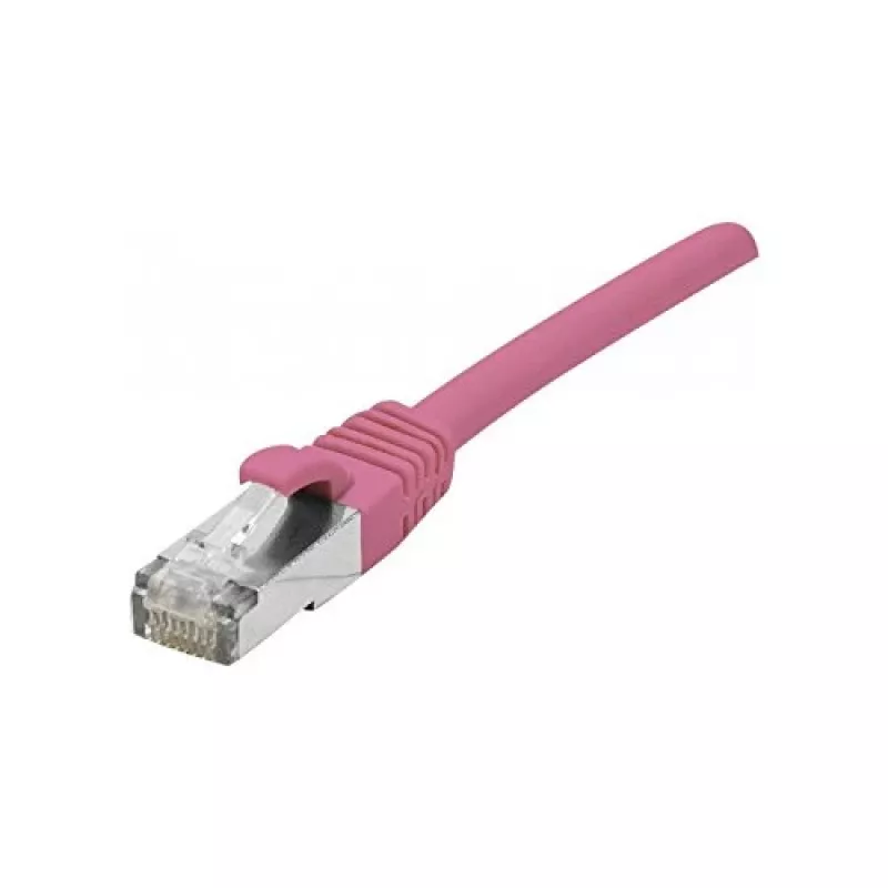 EXERTIS CONNECT Cable de red Cat 6A S/FTP, rosa, 5 m, Slim Snagless 854380
