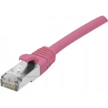 EXERTIS CONNECT Cable de red Cat 6A S/FTP, rosa, 15 m, Slim Strain Relief 854383