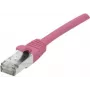 EXERTIS CONNECT Cable de red Cat 6A S/FTP, rosa, 15 m, Slim Strain Relief 854383