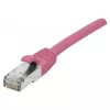 EXERTIS CONNECT Cable de red Cat 6A S/FTP, rosa, 15 m, Slim Strain Relief 854383