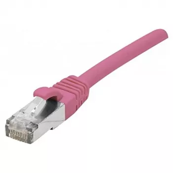 EXERTIS CONNECT Cable de red Cat 6A S/FTP, rosa, 15 m, Slim Strain Relief 854383