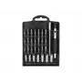 EXERTIS CONNECT Set de destornilladores de precisión, 11 piezas con 10 puntas intercambiables en caja de almacenamiento (815650)