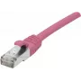 EXERTIS CONNECT Cable de red Cat. 6 F/UTP PoE libre de halógenos, rosa, 0,5 m, Snagless 854432