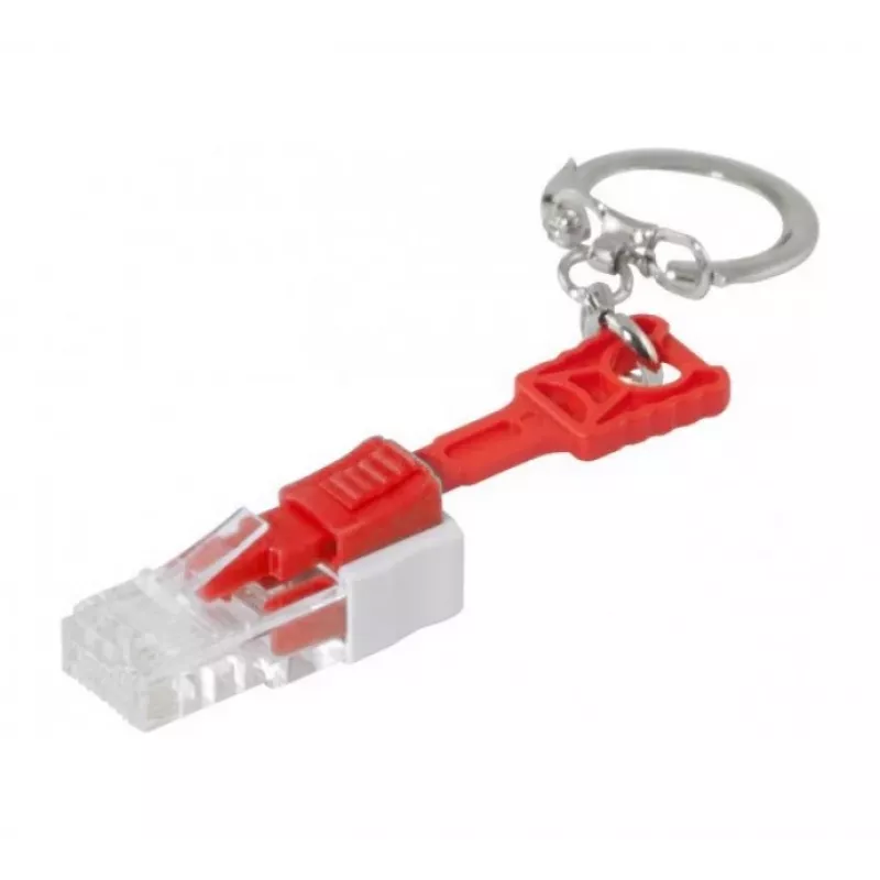 EXERTIS CONNECT RJ45 Port Lock (pack de 10, azul) con llave – Bloquea el acceso no autorizado a la red 848943