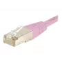 EXERTIS CONNECT Cable de red S/FTP CAT.6, PiMF, rosa, 3,0 m, Slim Snagless 854483