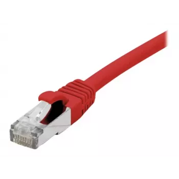 EXERTIS CONNECT Cable de red Cat. 6A S/FTP, TPE, libre de halógenos, certificado GRS, rojo, 0,5 m 854520