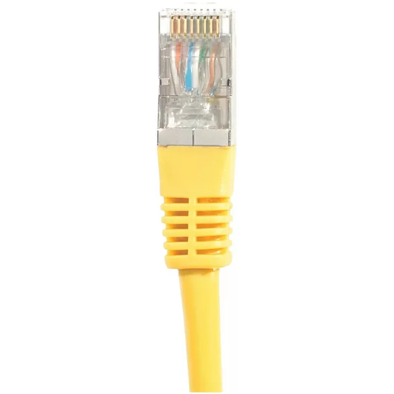 Exertis Connect 856831 Cable patch Cat.6 S/FTP PiMF, 0,5 m, amarillo, protección de curvatura delgada