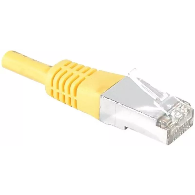 Exertis Connect 856831 Cable patch Cat.6 S/FTP PiMF, 0,5 m, amarillo, protección de curvatura delgada