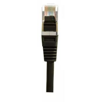 EXERTIS CONNECT Cat.6 S/FTP cable de red, PiMF, negro, 1,0 m, Slim Bend Protection 856852