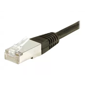 EXERTIS CONNECT Cat.6 S/FTP cable de red, PiMF, negro, 1,0 m, Slim Bend Protection 856852