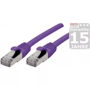 EXERTIS CONNECT Cat 6A S/FTP cable de parcheo, violeta, 7,5 m 858521