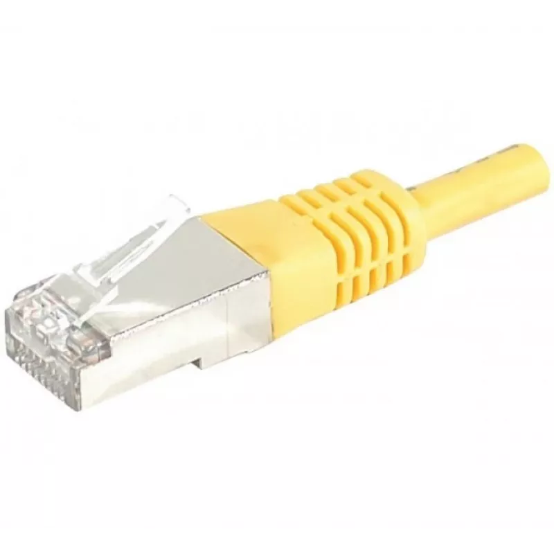 Exertis Connect 858330 Cable patch Cat.6A S/FTP (PiMF) Class EA, 0,5 m, amarillo, protección de curvatura delgada