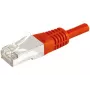 EXERTIS CONNECT Cable de red Cat.6a F/UTP, rojo, 25 m, 10 Gigabit/s, Slim Strain Relief 859542