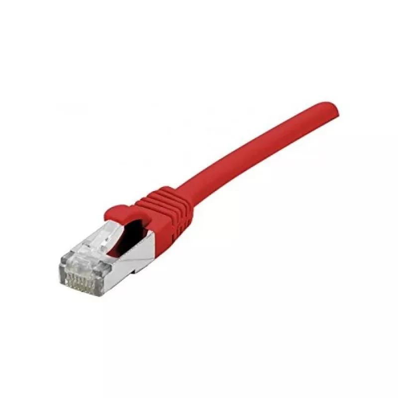 EXERTIS CONNECT Cable de red Cat 6A S/FTP, rojo, 0,3 m, Slim Snagless Boot 858466