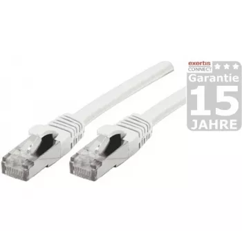 EXERTIS CONNECT Cable de red Cat 6A S/FTP, 0,5 m, blanco 858499