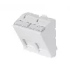EXERTIS CONNECT embellecedor 45x45mm para 2 módulos Keystone, 30°, blanco señal RAL 9003 911711
