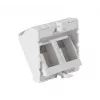 EXERTIS CONNECT embellecedor 45x45mm para 2 módulos Keystone, 30°, blanco señal RAL 9003 911711