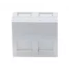 EXERTIS CONNECT embellecedor 45x45mm para 2 módulos Keystone, 30°, blanco señal RAL 9003 911711