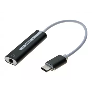 Exertis Connect adaptador de audio USB-C a 3,5 mm - conector macho USB-C de 24 pines a conector hembra jack estéreo mini (921555)