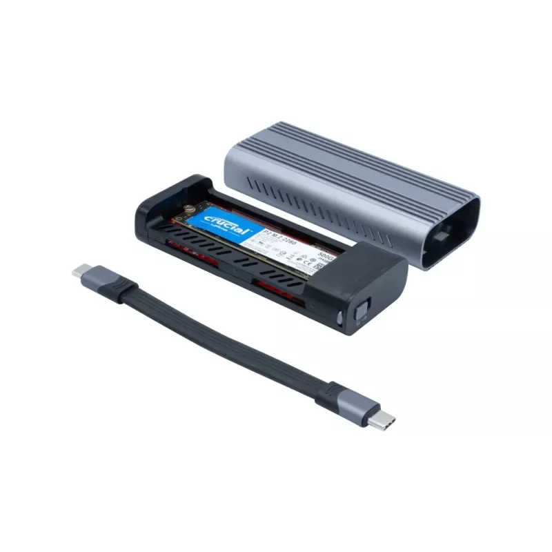 EXERTIS CONNECT carcasa para SSD M.2, USB4/Thunderbolt 4 40Gbps Type-C, para SSD M.2 NVMe/PCIe 924640