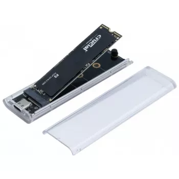 EXERTIS CONNECT Carcasa para SSD M.2 USB 3.2 Gen 2 Type-C transparente 924625